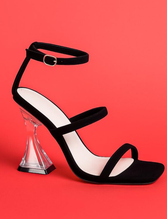 Ankle Strap Flared Heels Comfortable Sandals.