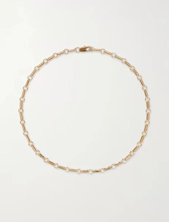 Oblong Gold Choker